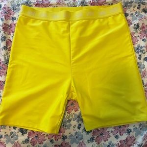 Yitty Major Label High Waist Shorts in Unstoppable Yellow, Size XL